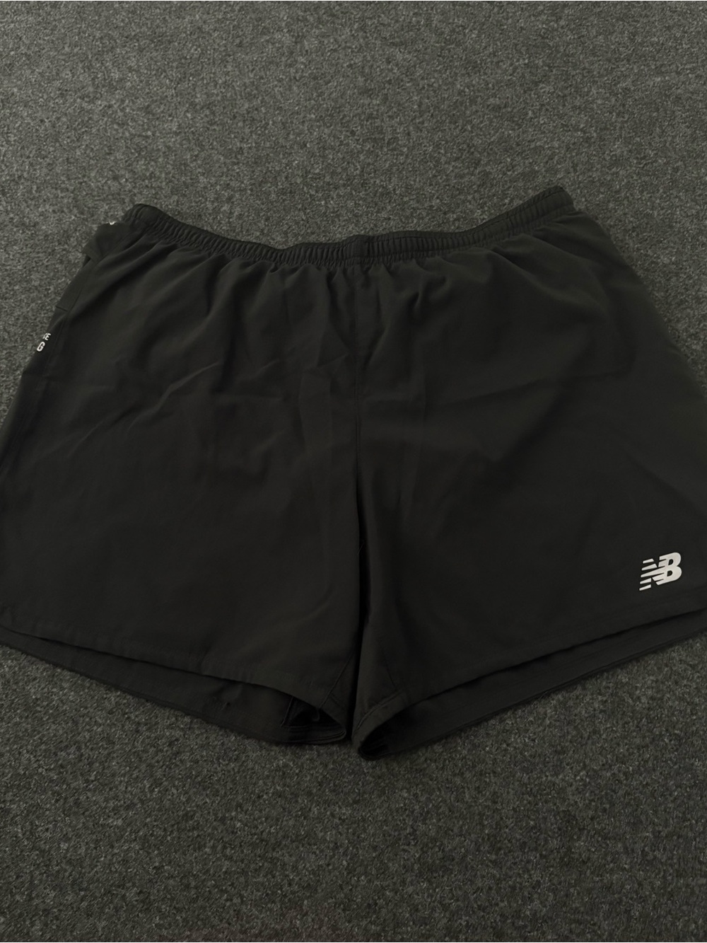 New Balance Women’s L Lined Running Shorts Black Lightning Dry Athletic Shorts
